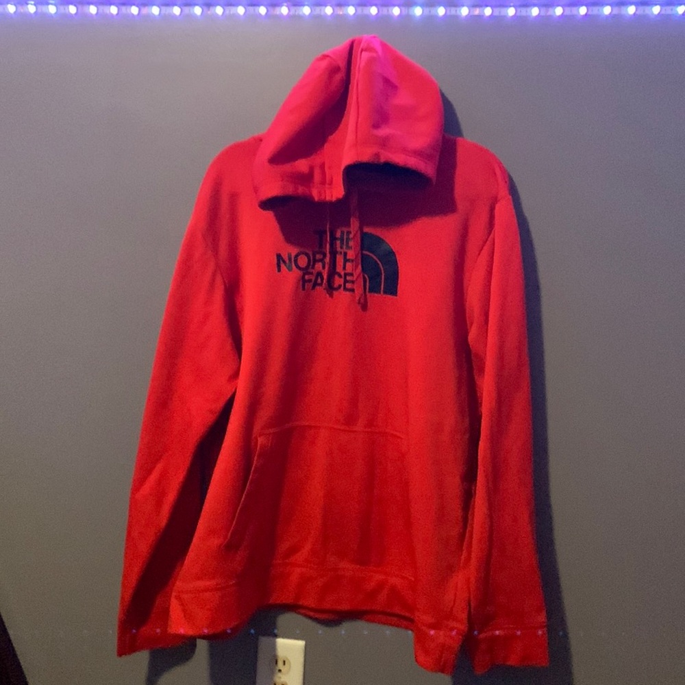 North face orange hoodie XL for men